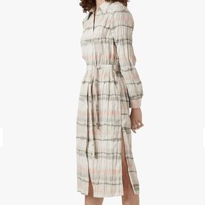 BRAND NEW. French Connection Hope Drape Shirt Dress in Dusty Pink. Size 4.